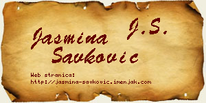Jasmina Savković vizit kartica